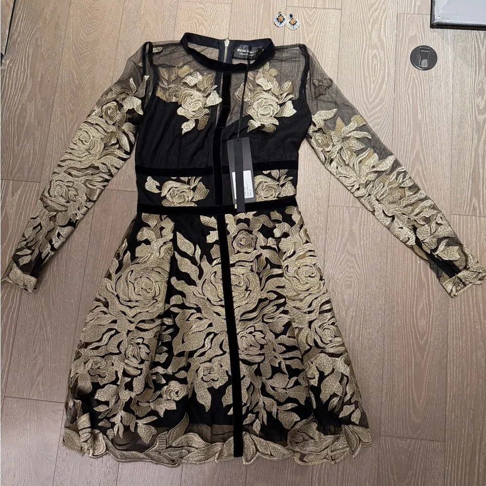 BRONX AND BANCO Golden Rose Mini Dress